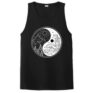 Yin And Yang Camping Camper Hiking Nature Mountains Gift PosiCharge Competitor Tank