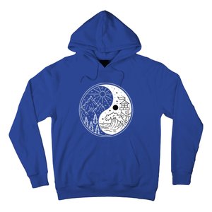 Yin And Yang Camping Camper Hiking Nature Mountains Gift Hoodie