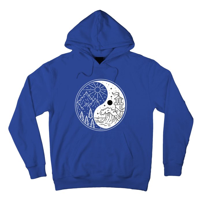 Yin And Yang Camping Camper Hiking Nature Mountains Gift Hoodie