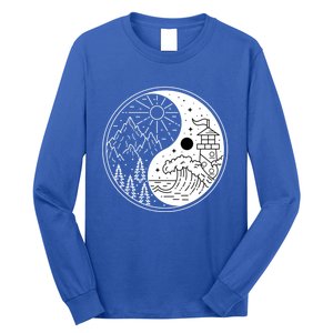 Yin And Yang Camping Camper Hiking Nature Mountains Gift Long Sleeve Shirt