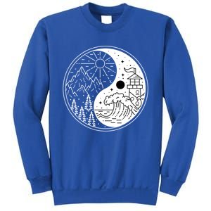 Yin And Yang Camping Camper Hiking Nature Mountains Gift Sweatshirt