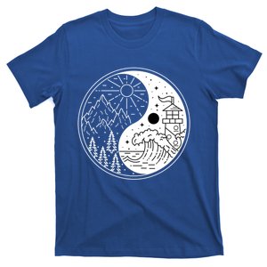 Yin And Yang Camping Camper Hiking Nature Mountains Gift T-Shirt