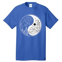 Yin And Yang Camping Camper Hiking Nature Mountains Gift Tall T-Shirt