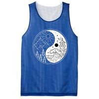 Yin And Yang Camping Camper Hiking Nature Mountains Gift Mesh Reversible Basketball Jersey Tank