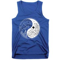 Yin And Yang Camping Camper Hiking Nature Mountains Gift Tank Top