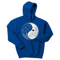 Yin And Yang Camping Camper Hiking Nature Mountains Gift Kids Hoodie