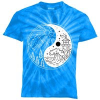 Yin And Yang Camping Camper Hiking Nature Mountains Gift Kids Tie-Dye T-Shirt