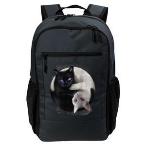 Yin And Yang Black Cat And White Cat Halloween For Daily Commute Backpack