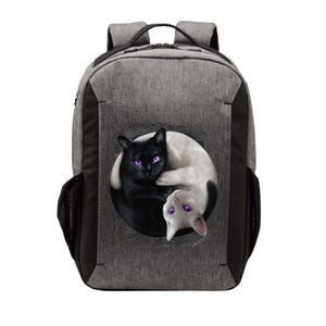 Yin And Yang Black Cat And White Cat Halloween For Vector Backpack