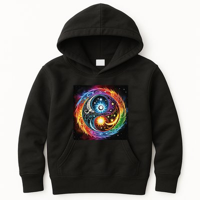 Yin And Yang Effect Kids Hoodie