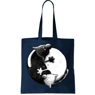 Yin And Yang Cats Tote Bag