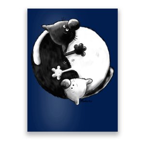 Yin And Yang Cats Poster