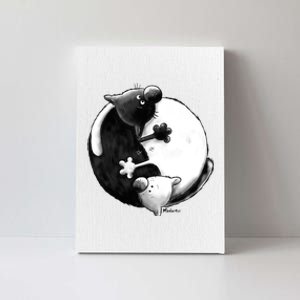 Yin And Yang Cats Canvas