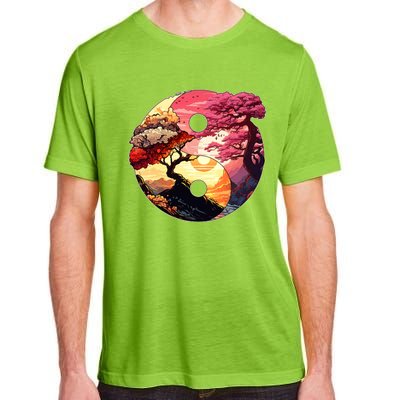 Yin And Yang Japanese Bonsai Trees Seasons Fall Spring Adult ChromaSoft Performance T-Shirt