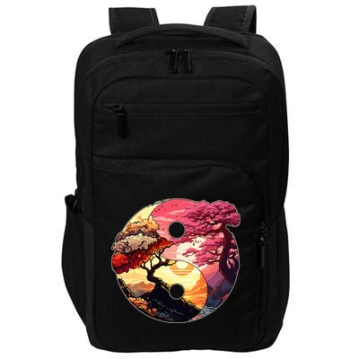 Yin And Yang Japanese Bonsai Trees Seasons Fall Spring Impact Tech Backpack