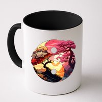 Yin And Yang Japanese Bonsai Trees Seasons Fall Spring Mug