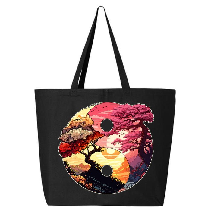 Yin And Yang Japanese Bonsai Trees Seasons Fall Spring 25L Jumbo Tote