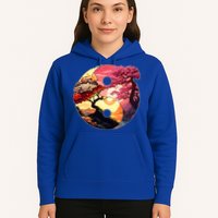 Yin And Yang Japanese Bonsai Trees Seasons Fall Spring Hoodie