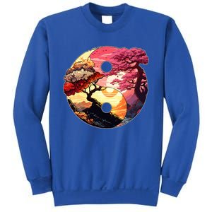 Yin And Yang Japanese Bonsai Trees Seasons Fall Spring Sweatshirt