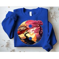Yin And Yang Japanese Bonsai Trees Seasons Fall Spring Sweatshirt