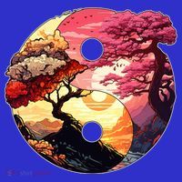 Yin And Yang Japanese Bonsai Trees Seasons Fall Spring Sweatshirt