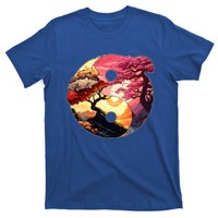 Yin And Yang Japanese Bonsai Trees Seasons Fall Spring T-Shirt