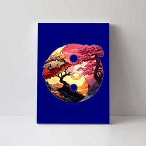 Yin And Yang Japanese Bonsai Trees Seasons Fall Spring Canvas