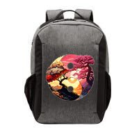 Yin And Yang Japanese Bonsai Trees Seasons Fall Spring Vector Backpack