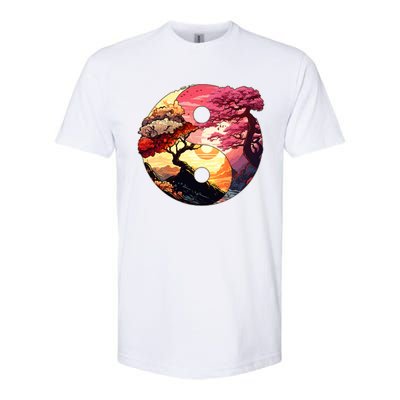 Yin And Yang Japanese Bonsai Trees Seasons Fall Spring Softstyle® CVC T-Shirt