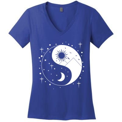 Yin And Yang Cool Gift Women's V-Neck T-Shirt