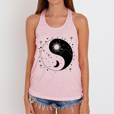 Yin And Yang Cool Gift Women's Knotted Racerback Tank