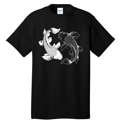 Yin And Yang Japanese Koi Fish Tall T-Shirt