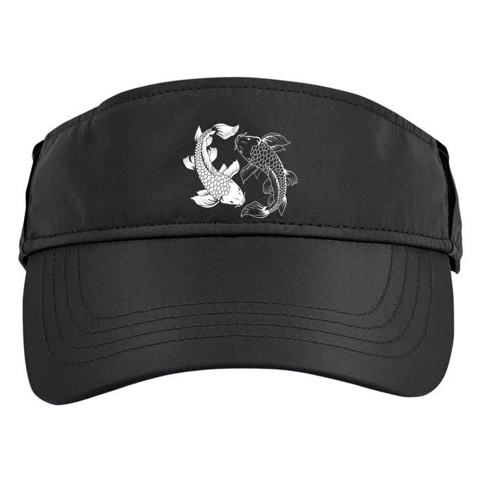 Yin And Yang Japanese Koi Fish Adult Drive Performance Visor