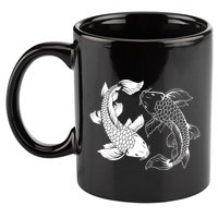 Yin And Yang Japanese Koi Fish 11oz C Handle Ceramic Mug