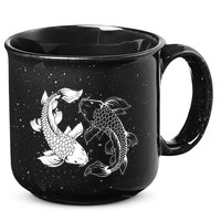 Yin And Yang Japanese Koi Fish 15oz Campfire Ceramic Mug