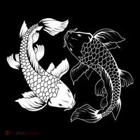 Yin And Yang Japanese Koi Fish 16 in Basic Backpack