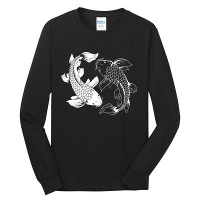 Yin And Yang Japanese Koi Fish Tall Long Sleeve T-Shirt