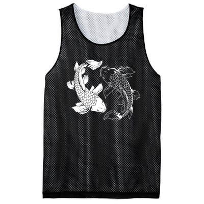 Yin And Yang Japanese Koi Fish Mesh Reversible Basketball Jersey Tank