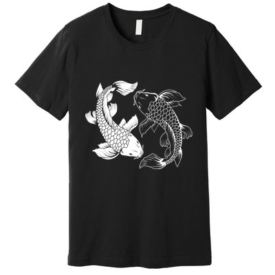 Yin And Yang Japanese Koi Fish Premium T-Shirt
