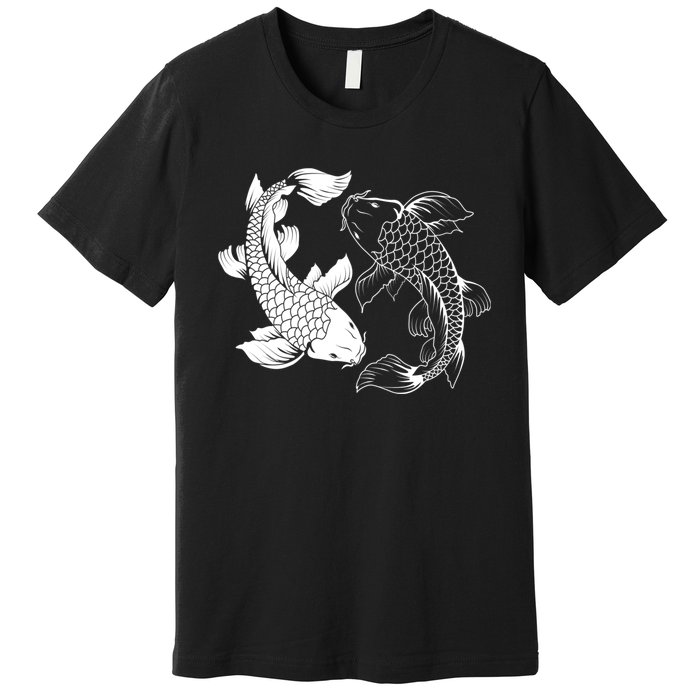 Yin And Yang Japanese Koi Fish Premium T-Shirt