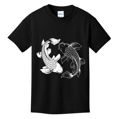 Yin And Yang Japanese Koi Fish Kids T-Shirt