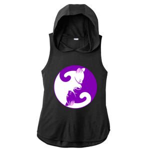 Yin And Yang Cats Cute Meditation Cat Yoga Great Gift Ladies PosiCharge Tri-Blend Wicking Draft Hoodie Tank