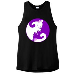 Yin And Yang Cats Cute Meditation Cat Yoga Great Gift Ladies PosiCharge Tri-Blend Wicking Tank