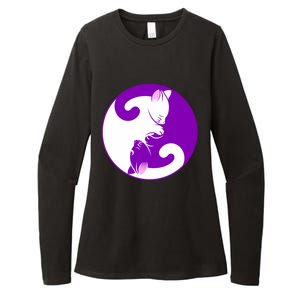 Yin And Yang Cats Cute Meditation Cat Yoga Great Gift Womens CVC Long Sleeve Shirt