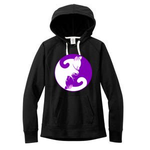 Yin And Yang Cats Cute Meditation Cat Yoga Great Gift Women's Fleece Hoodie