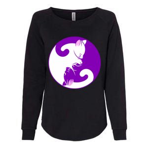 Yin And Yang Cats Cute Meditation Cat Yoga Great Gift Womens California Wash Sweatshirt