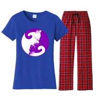 Yin And Yang Cats Cute Meditation Cat Yoga Great Gift Women's Flannel Pajama Set