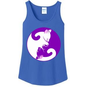 Yin And Yang Cats Cute Meditation Cat Yoga Great Gift Ladies Essential Tank