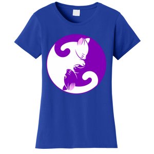 Yin And Yang Cats Cute Meditation Cat Yoga Great Gift Women's T-Shirt