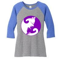 Yin And Yang Cats Cute Meditation Cat Yoga Great Gift Women's Tri-Blend 3/4-Sleeve Raglan Shirt